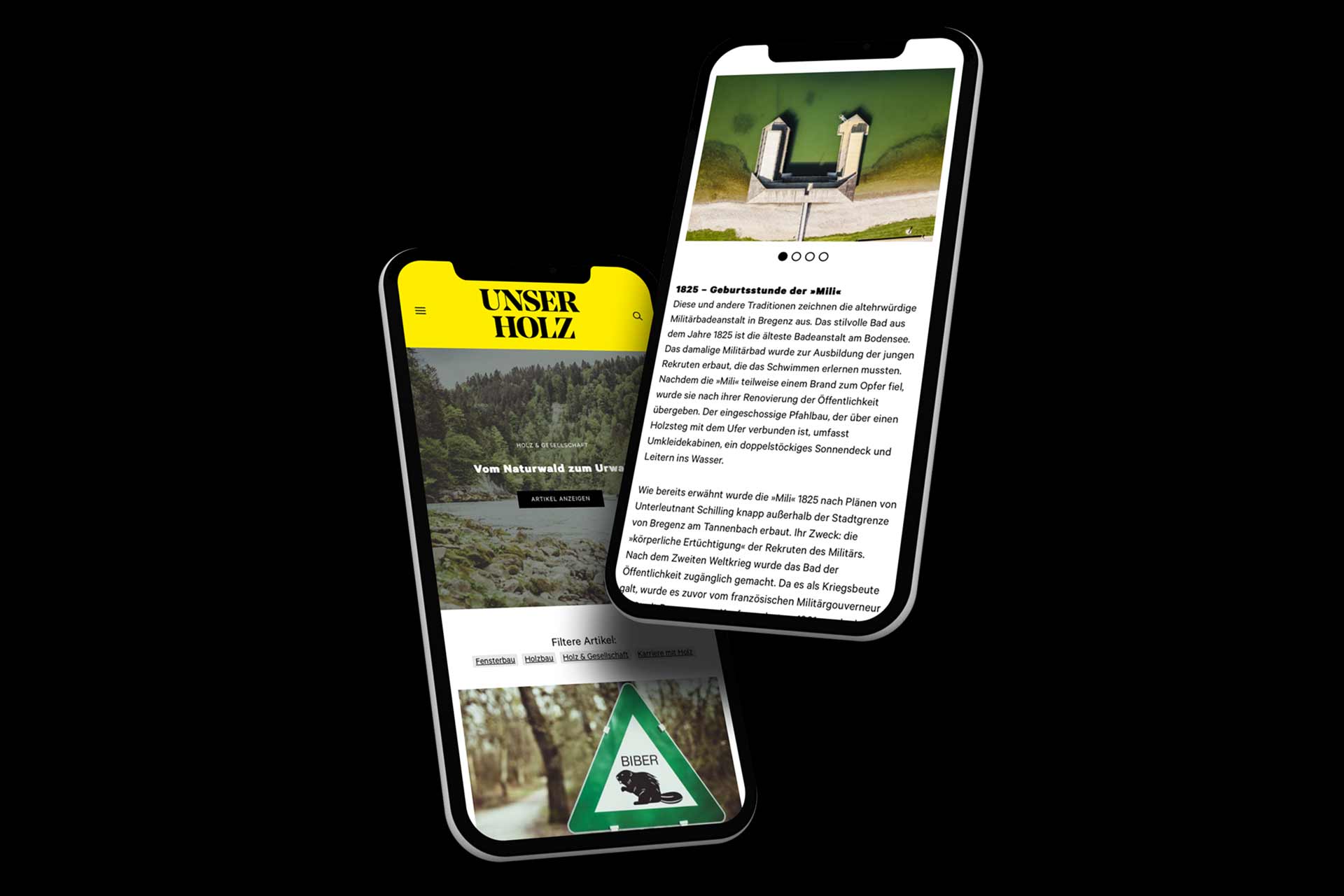 Unser Holz, i+R, Zeitung, Website, Storytelling, Editorial Design, Webdesign, Bernhard Hafele